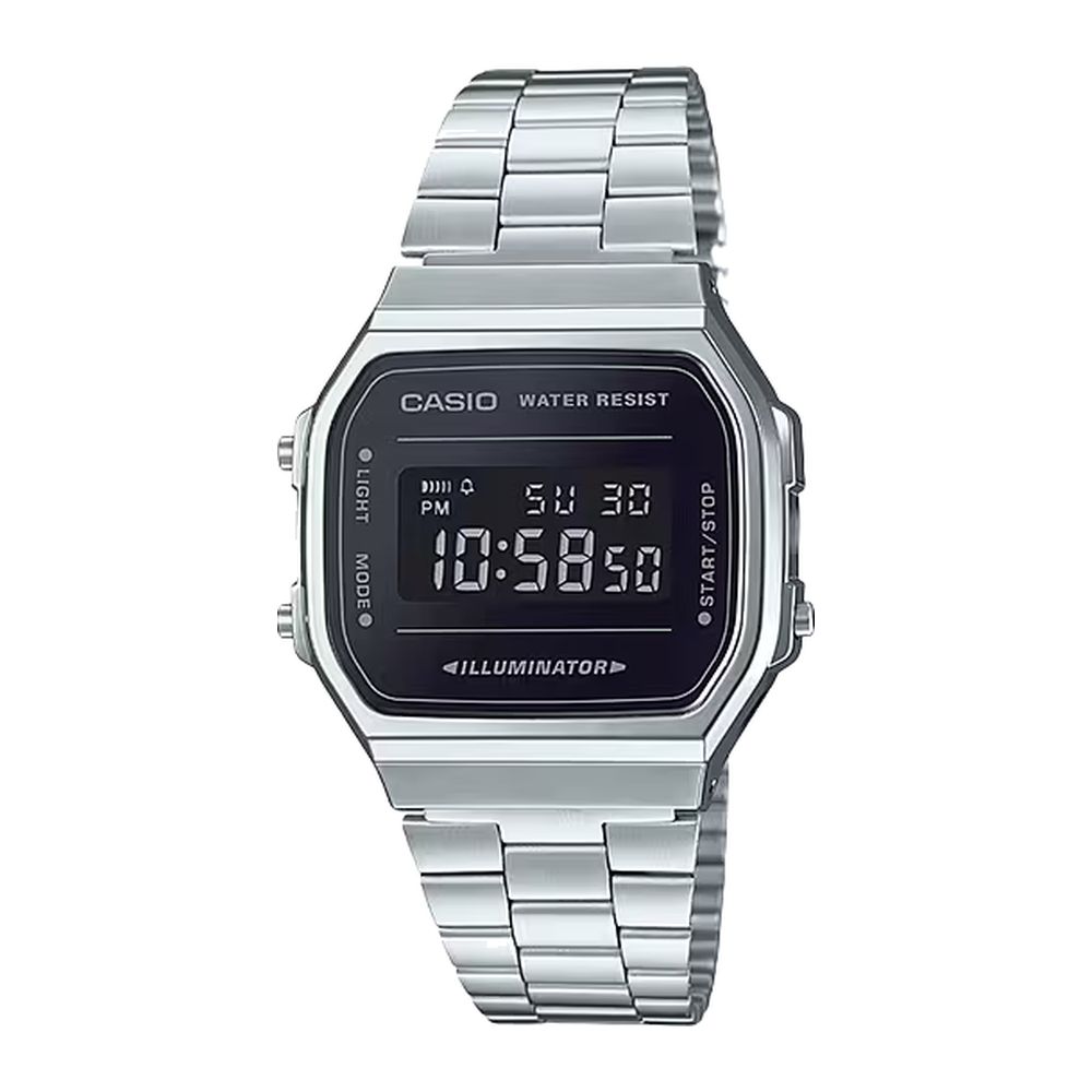 Orologio Casio Iconic Collection Argento e Nero A168WEM-1EF