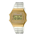 Orologio Casio Iconic Collection Dorato e Trasparente A168XESG-9AEF