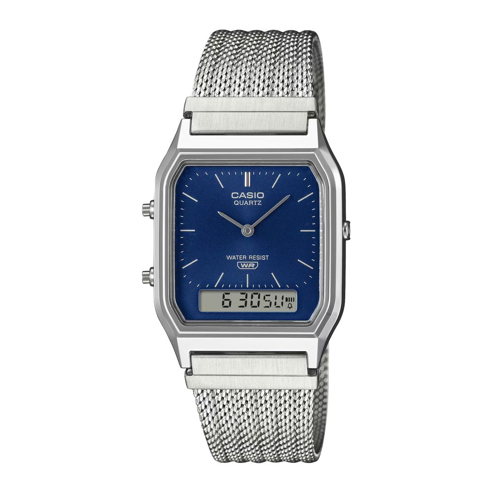 Orologio Casio Edgy Collection Argento e Blu AQ-230EM-2AEF
