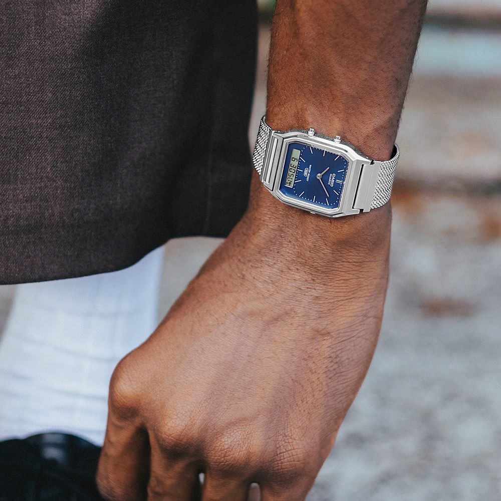 Orologio Casio Edgy Collection Argento e Blu AQ-230EM-2AEF - foto 2