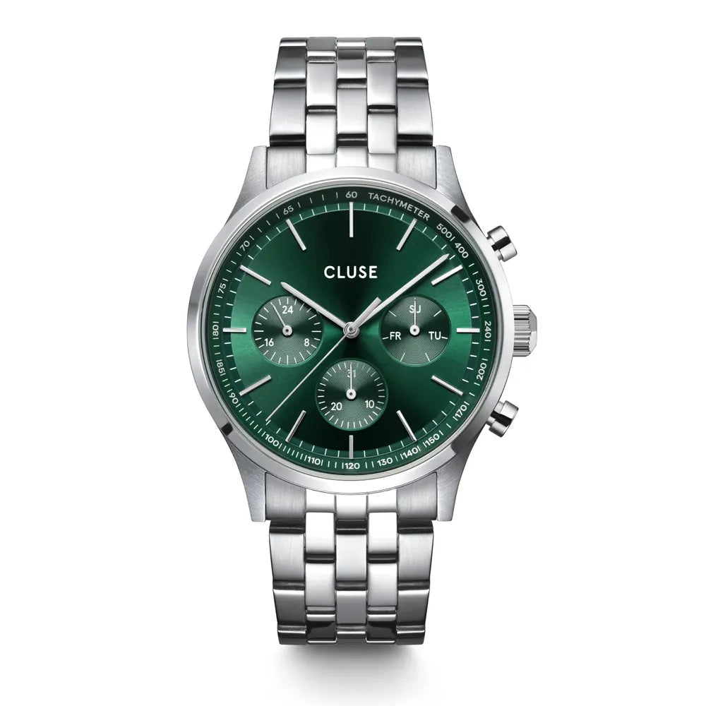 Cluse Anthéor Multifunzione 42 mm quadrante verde CW21002