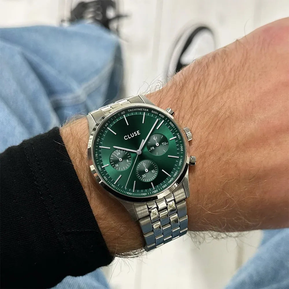 Cluse Anthéor Multifunzione 42 mm quadrante verde CW21002