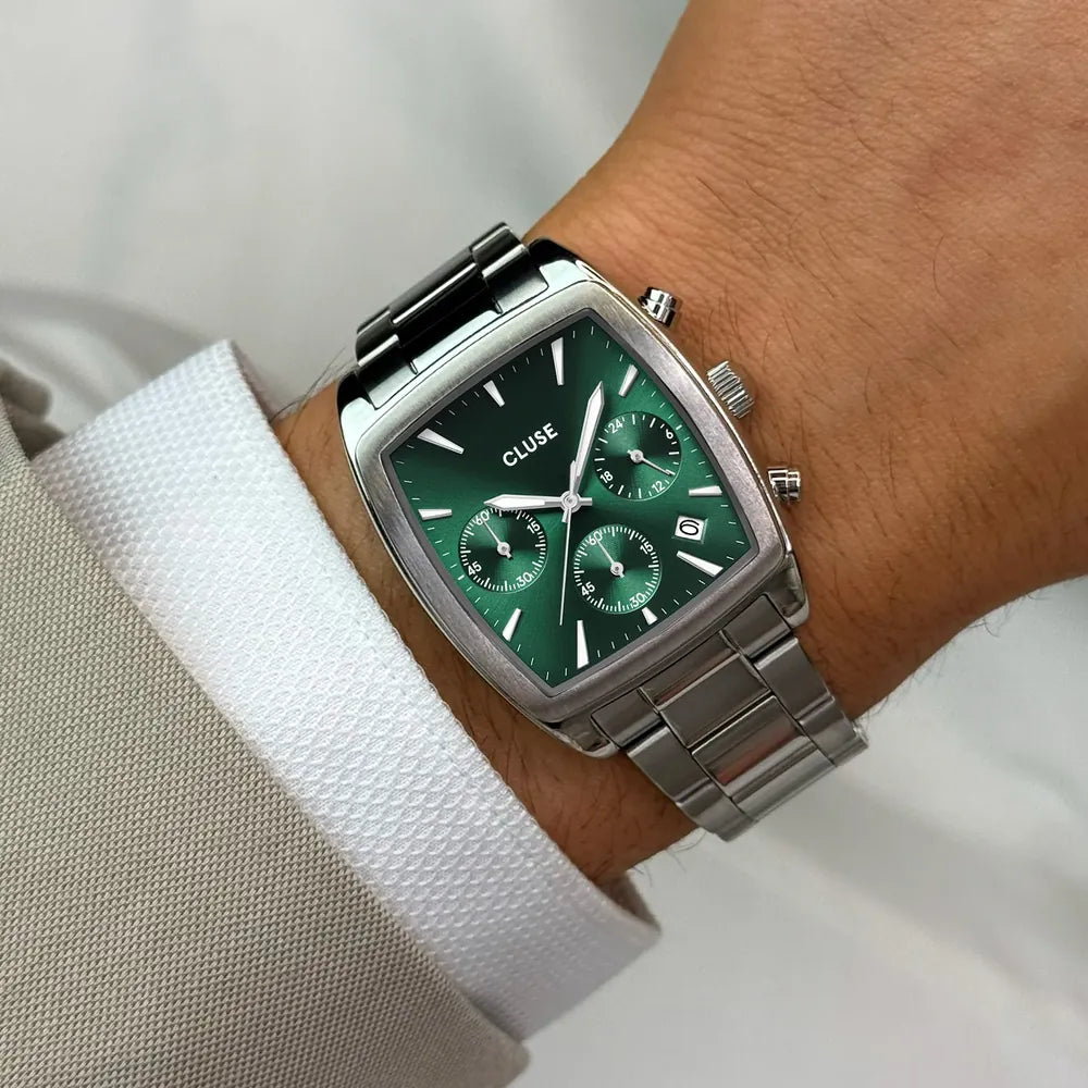 Cluse Quartaut Chrono 45 x 35 mm quadrante verde CW52002
