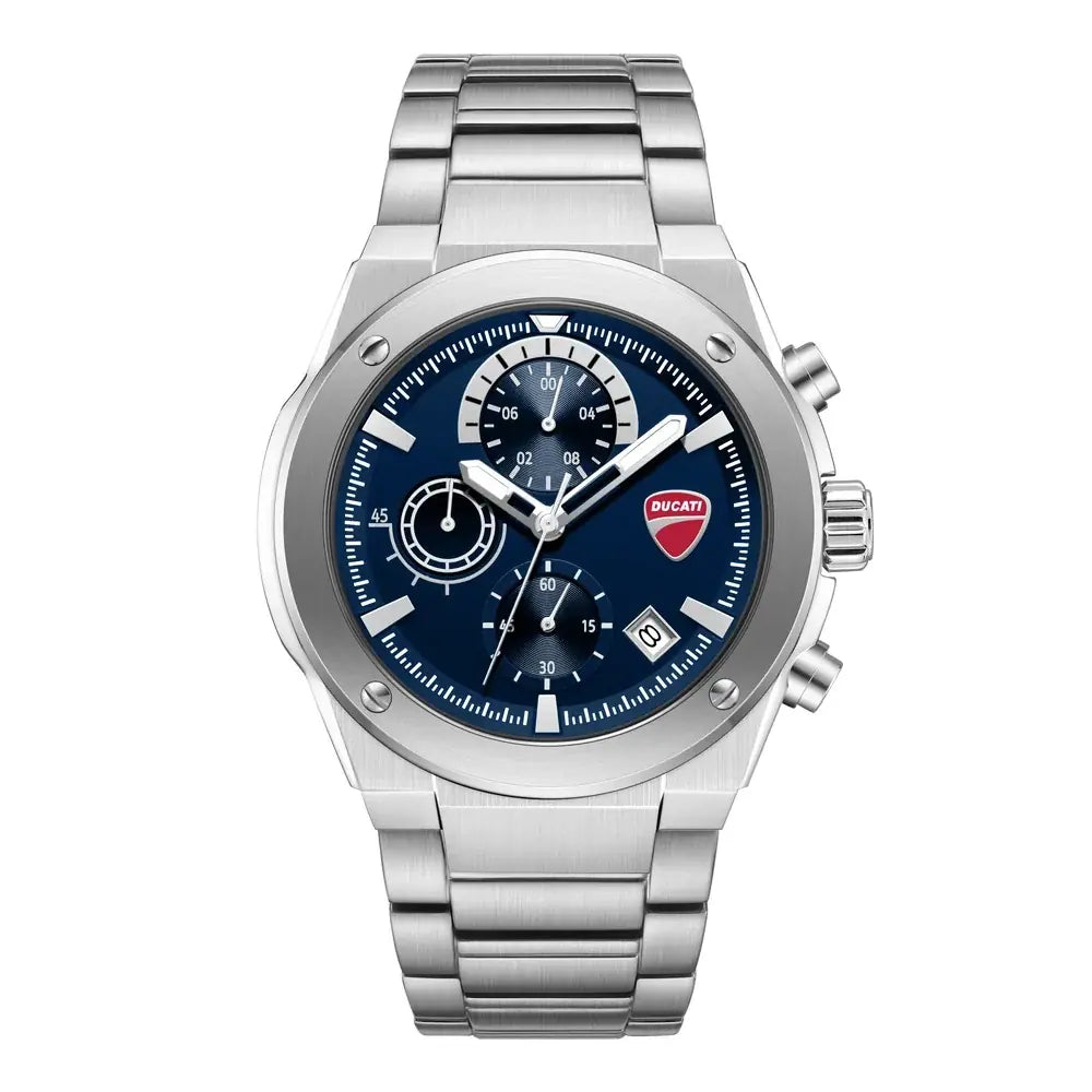 Ducati Corse Stelvio DTWGI0003102 quadrante blu, bracciale in acciaio