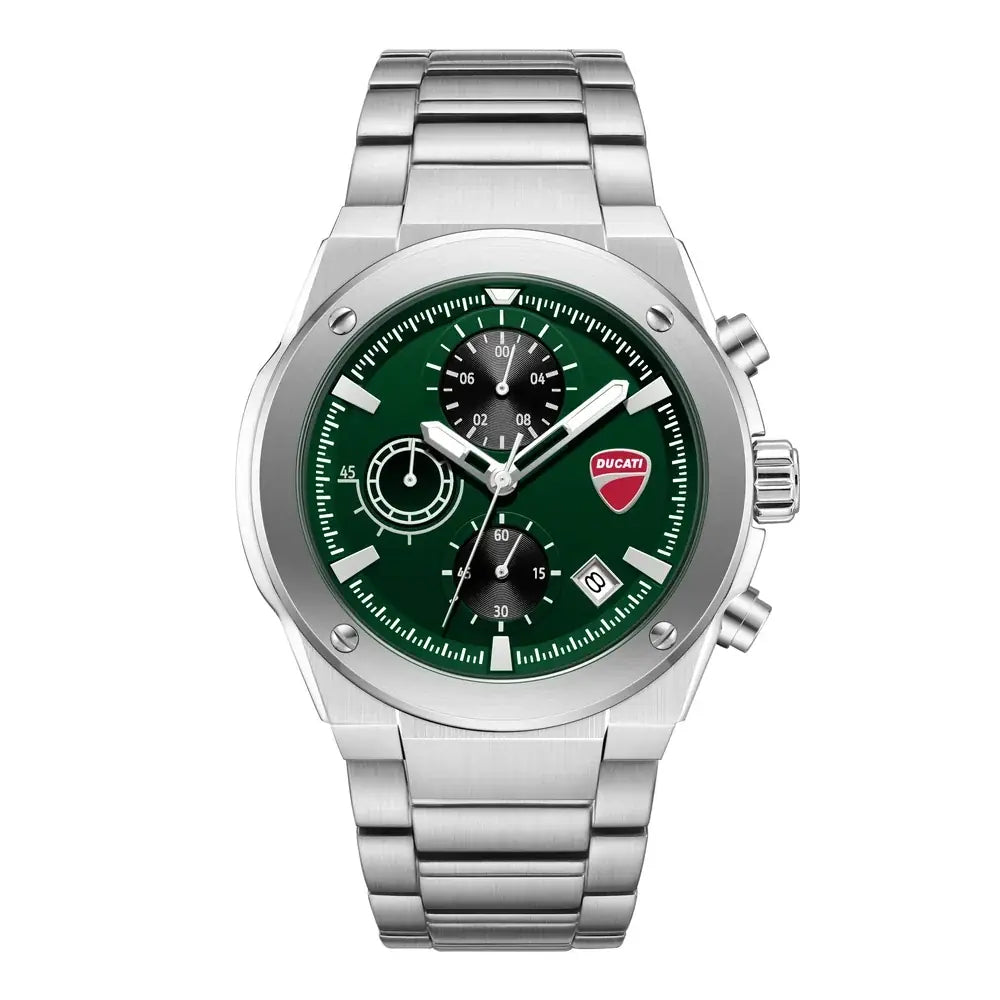 Ducati Corse Stelvio DTWGI0003103 quadrante verde, bracciale in acciaio