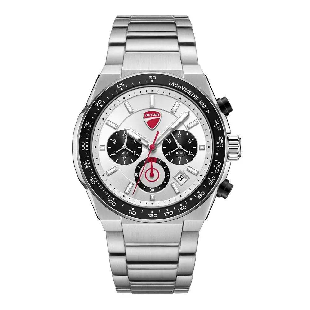 Ducati Corse Nitro DTWGI0003201 quadrante bianco, lunetta tachimetrica nera