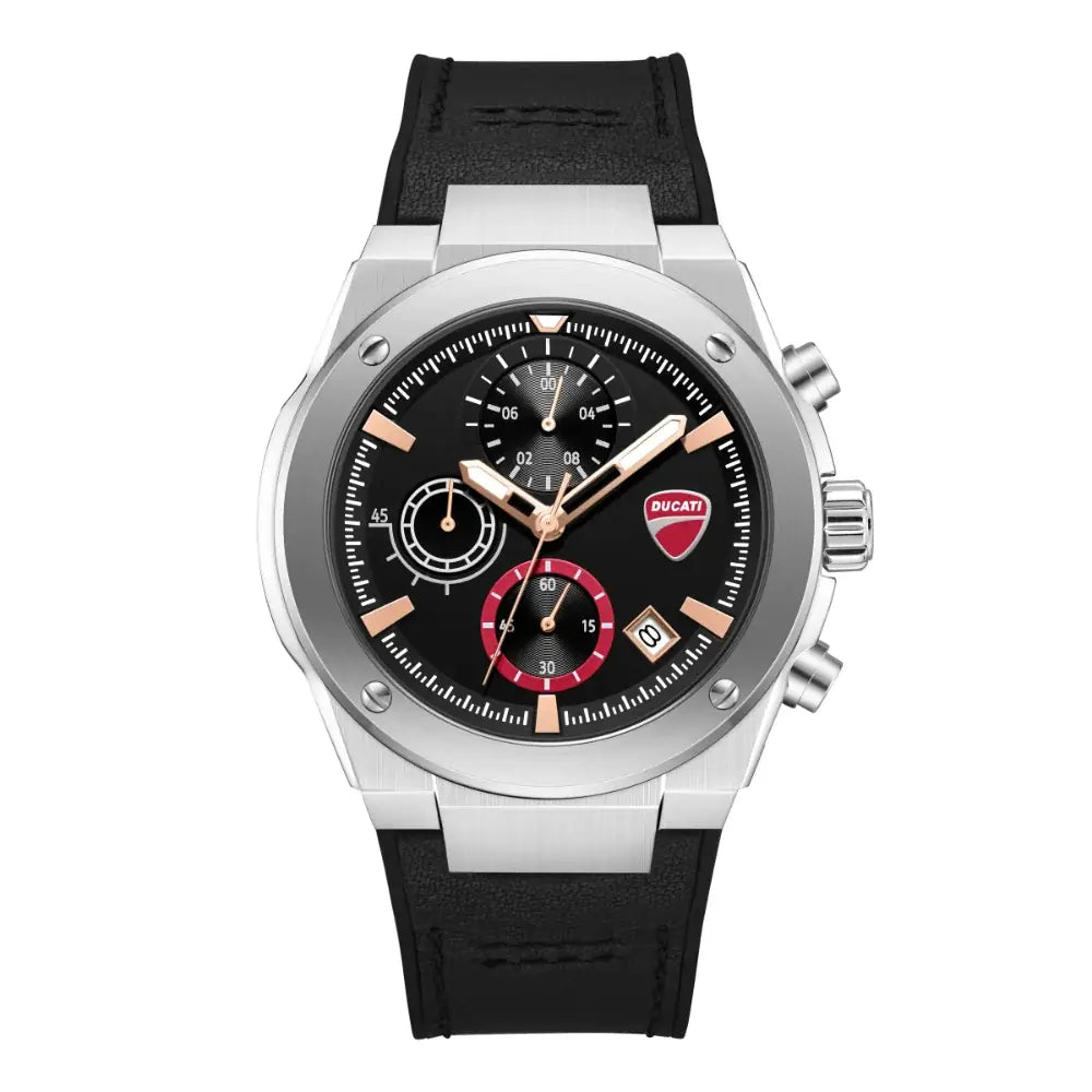 Ducati Corse Stelvio Touring DTWGO0003101 quadrante nero con dettagli oro rosa