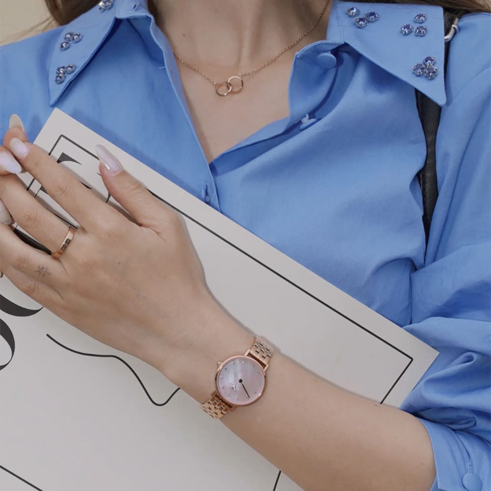 Daniel Wellington | Petite Lumine 5-Link Melrose Pink MoP