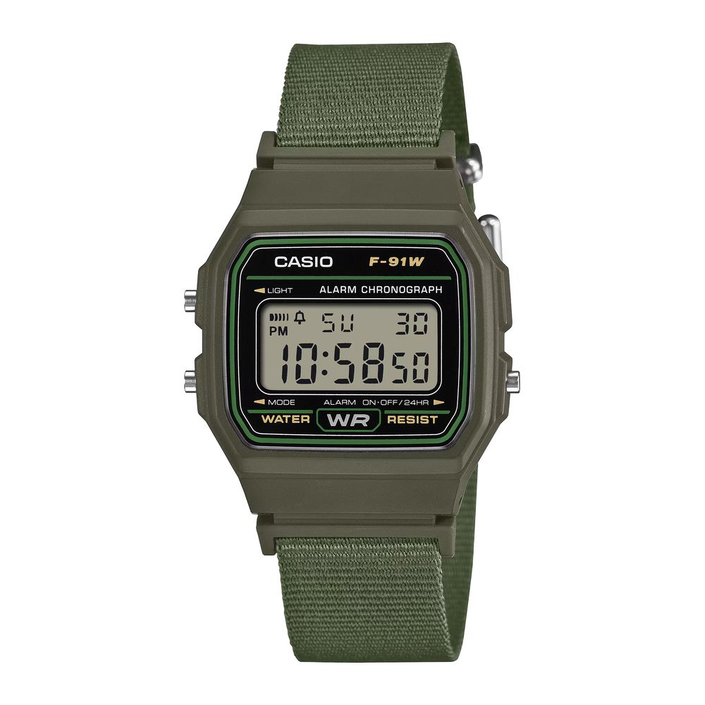 Orologio Casio Timeless Collection Verde F-91WF-3AEF