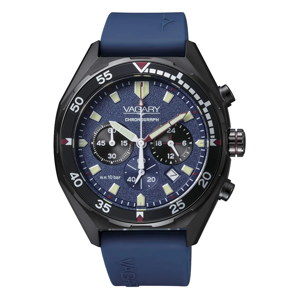Vagary Aqua39 Crono 41 mm quadrante blu IV2-044-70