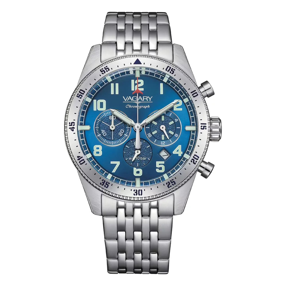 Vagary FlyBoy Crono 41 mm quadrante blu IV2-117-73