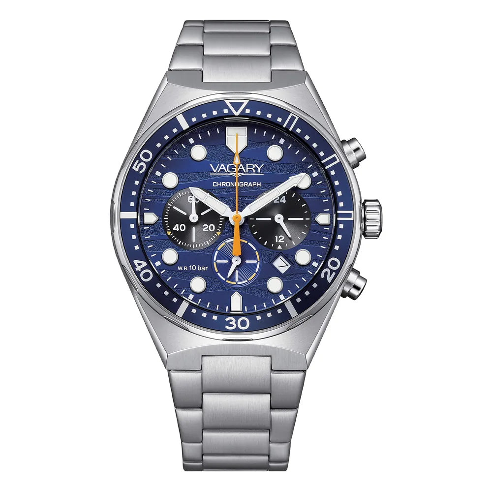 Vagary Aqua39 Crono 40 mm quadrante blu IV2-214-71