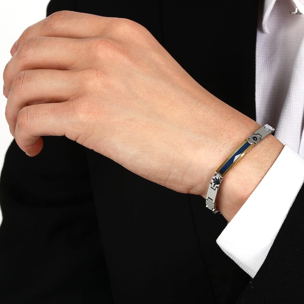 Maserati Bracciale Ceramic Uomo Blu JM224ATZ37