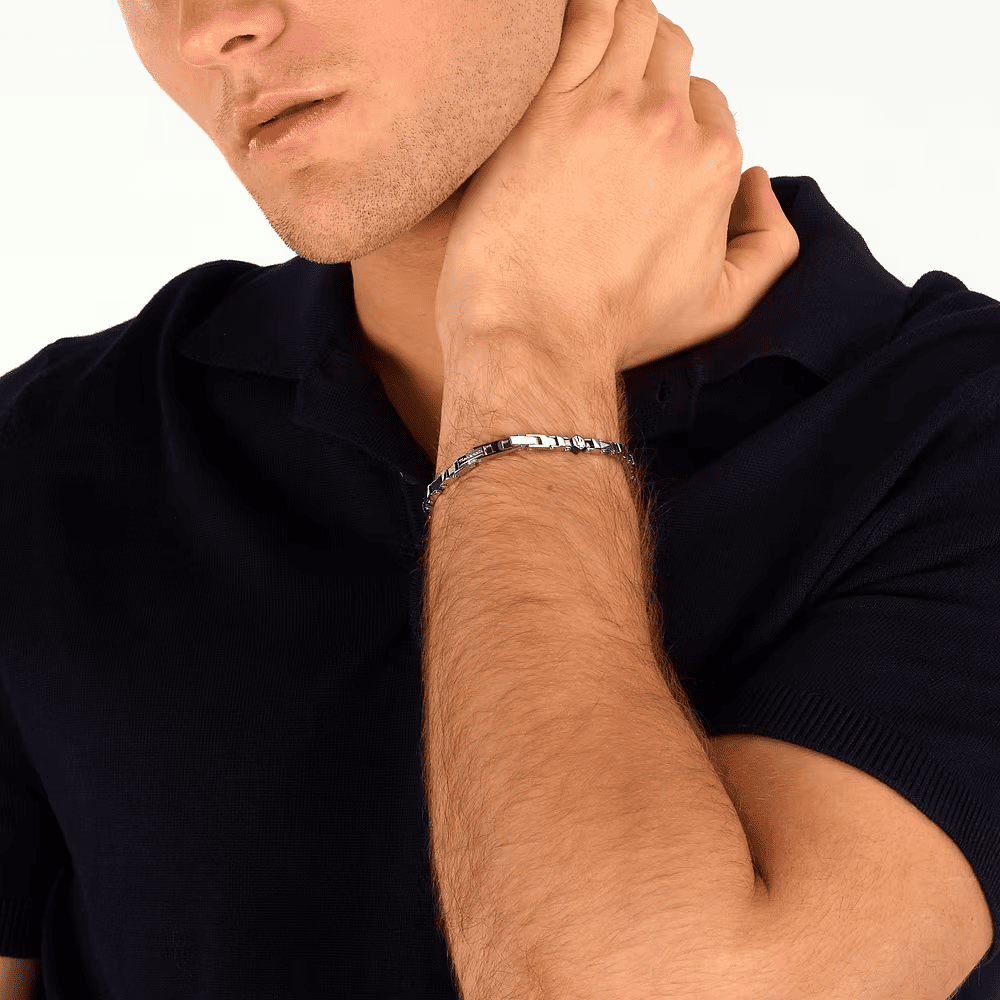 Maserati Bracciale Ceramic Uomo Blu JM226ATZ84