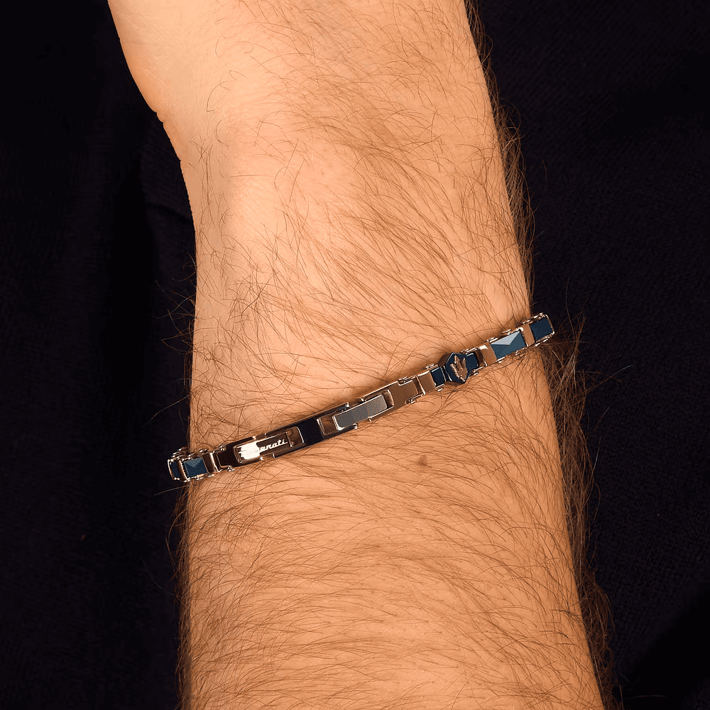 Maserati Bracciale Ceramic Uomo Blu JM226ATZ85