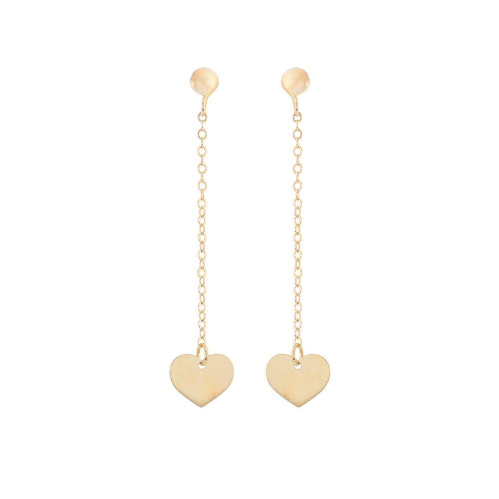 Orecchini Pendenti Cuore Oro 9kt – Ambrosia KAOZ002