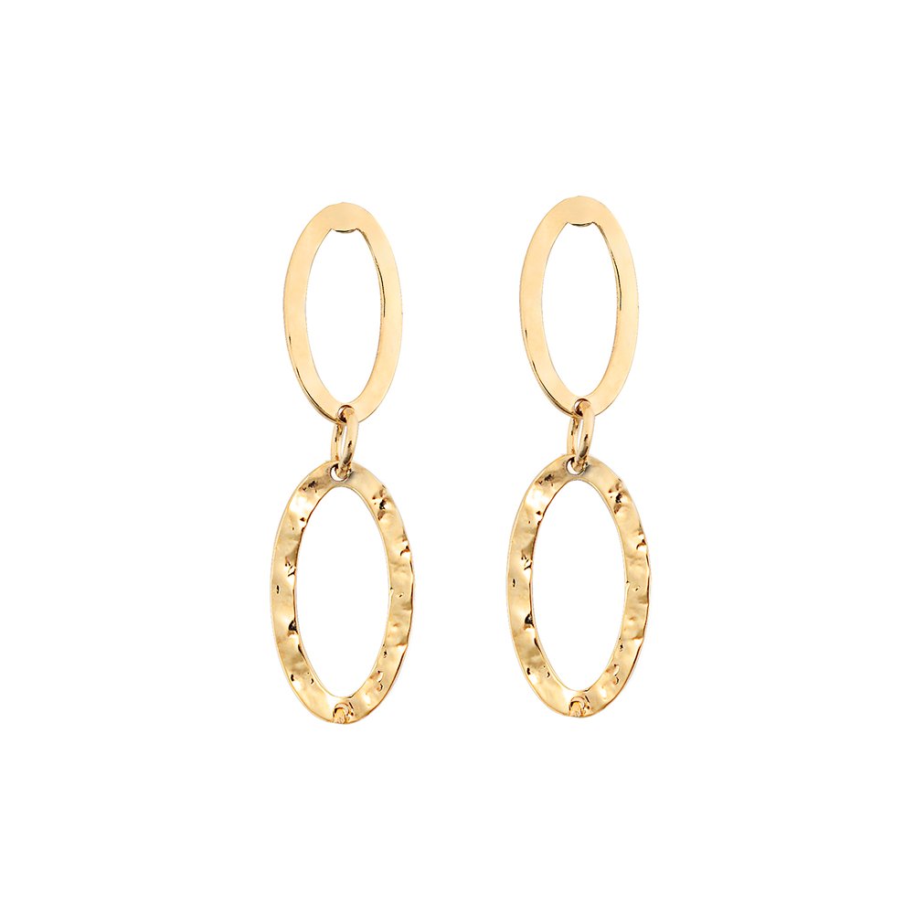 Orecchini Pendenti Charm Ovali Oro 9kt – Ambrosia KAOZ015