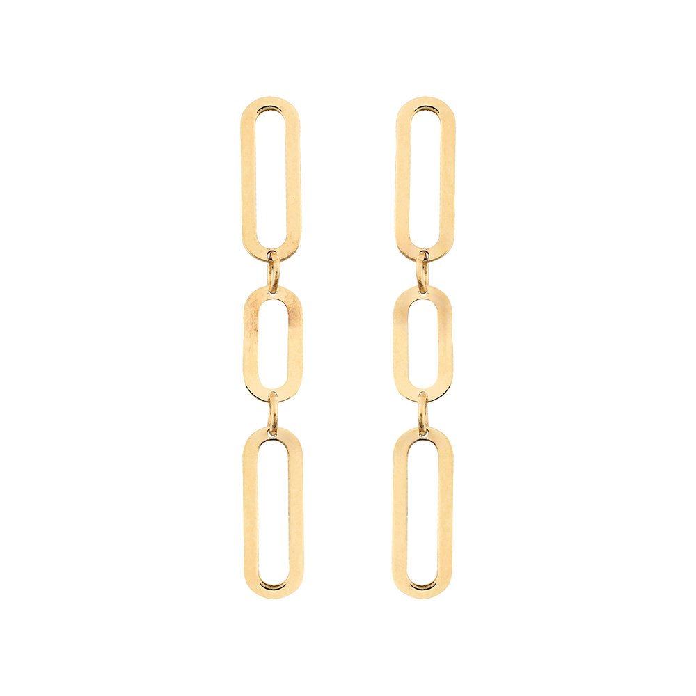 Orecchini Pendenti Charm Rettangolari Oro 9kt – Ambrosia KAOZ016