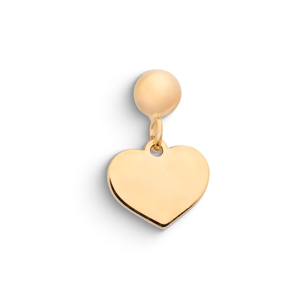Mono Orecchino Pendente Cuore Oro 9kt – Ambrosia KAOZ026