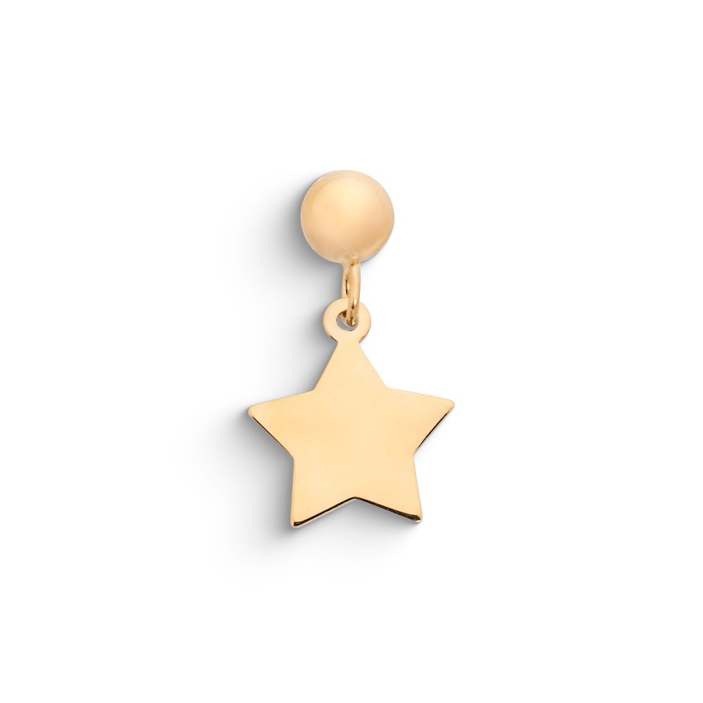 Mono Orecchino Pendente Stella Oro 9kt – Ambrosia KAOZ027
