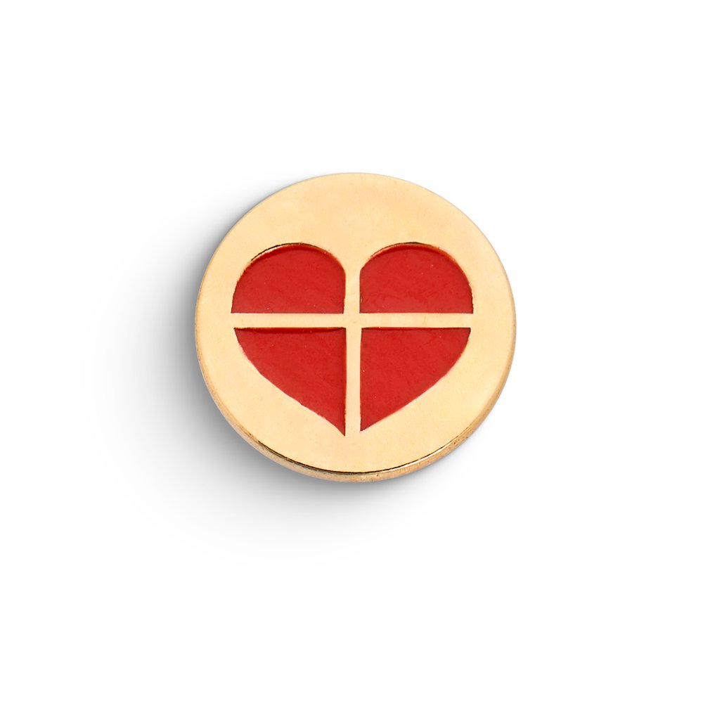 Mono Orecchino Tondo Cuore Rosso Oro 9kt – Ambrosia KAOZ034