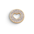 Mono Orecchino Tondo Glitter Cuore Oro 9kt – Ambrosia KAOZ037