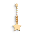 Mono Orecchino Pendente Stella e Sfere Oro 9kt – Ambrosia KAOZ039