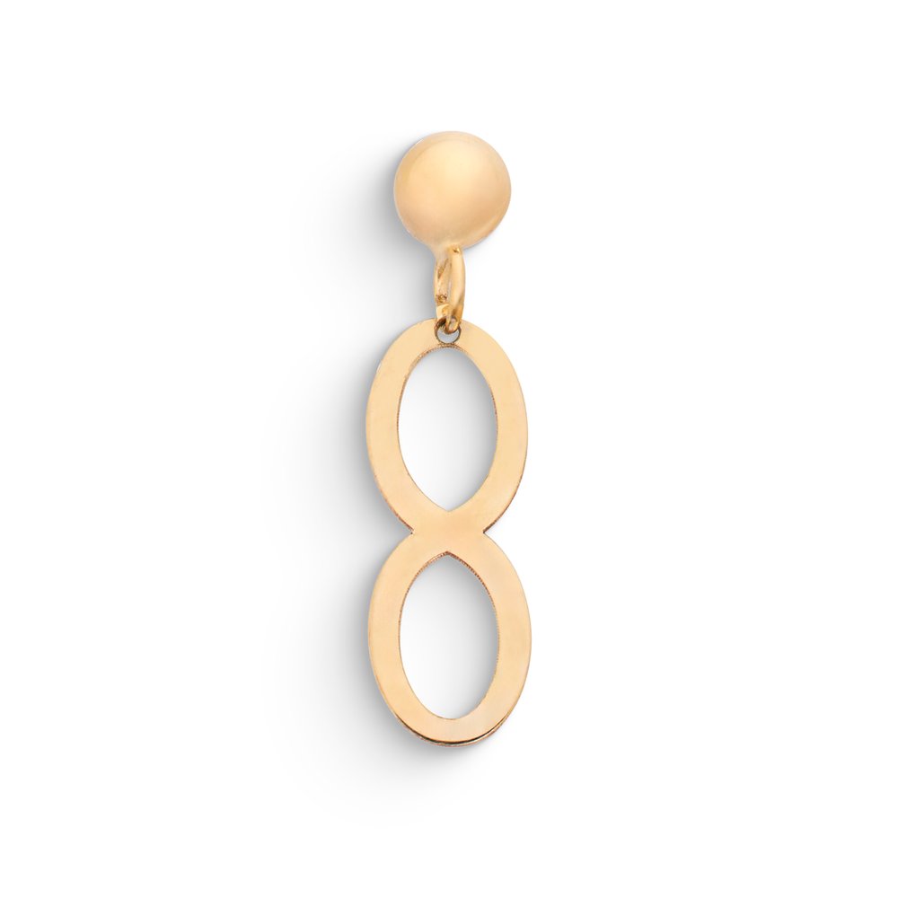 Mono Orecchino Pendente Infinito Oro 9kt – Ambrosia KAOZ040