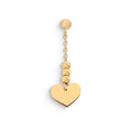 Mono Orecchino Pendente Cuore e Sfere Oro 9kt – Ambrosia KAOZ043