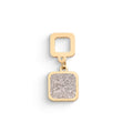 Mono Orecchino Pendente Quadrato Glitter Oro 9kt – Ambrosia KAOZ044