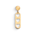 Mono Orecchino Pendente Cuori Traforati Oro 9kt – Ambrosia KAOZ045