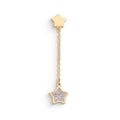Mono Orecchino Pendente Stella Glitter Oro 9kt – Ambrosia KAOZ048
