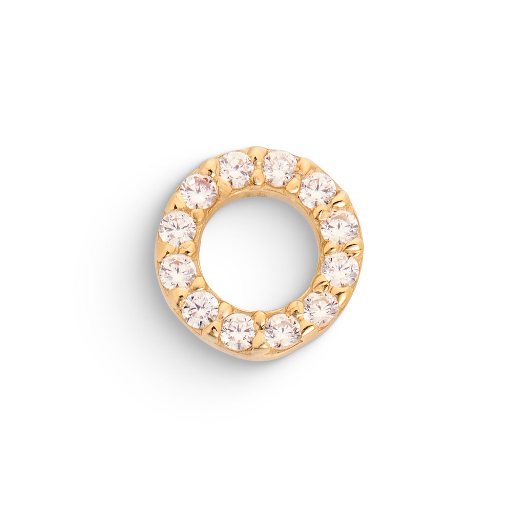 Mono Orecchino Anello Zirconi Oro 9kt – Ambrosia KAOZ079