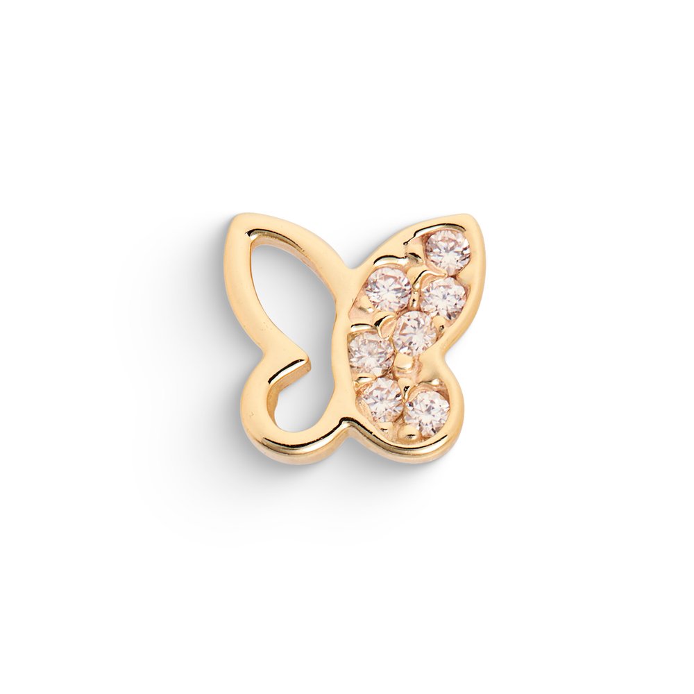Mono Orecchino Farfalla Zirconi Oro 9kt – Ambrosia KAOZ082