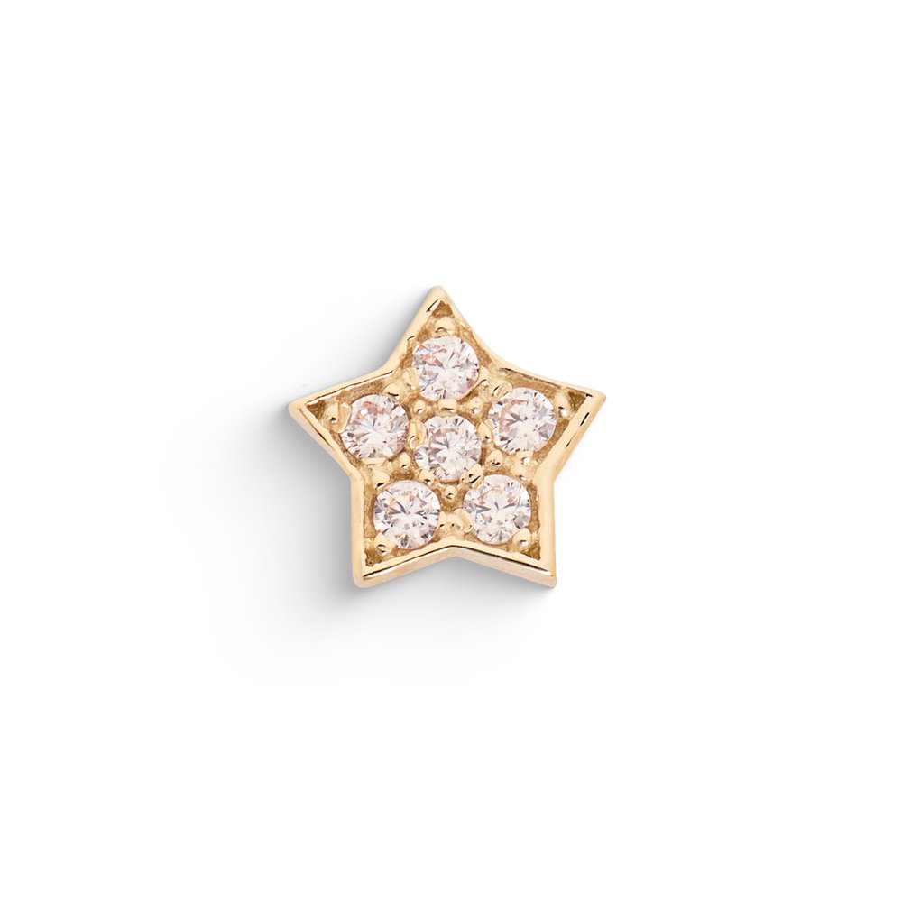 Mono Orecchino Stella Zirconi Oro 9kt – Ambrosia KAOZ084