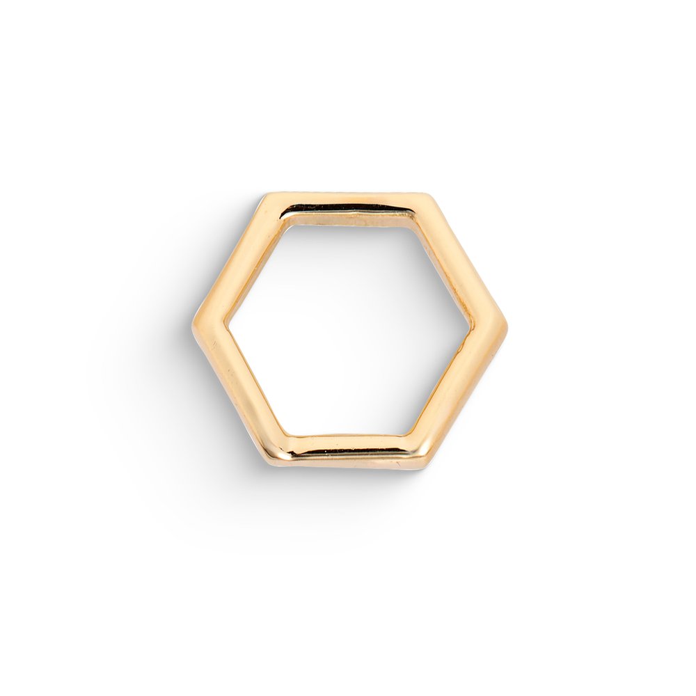 Mono Orecchino Esagono Oro 9kt – Ambrosia KAOZ087