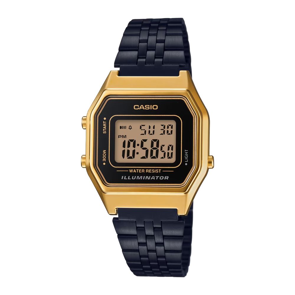 Orologio Casio Iconic Collection Nero e Dorato LA680WEGB-1AEF