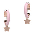 NANAN | Orecchini Cerchio Stella Smalto Rosa | NAN0325