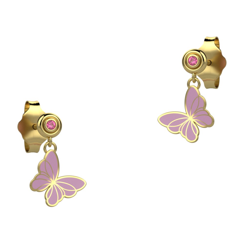 NANAN | Orecchini Farfallina dei Colori Rosa | NAN0573