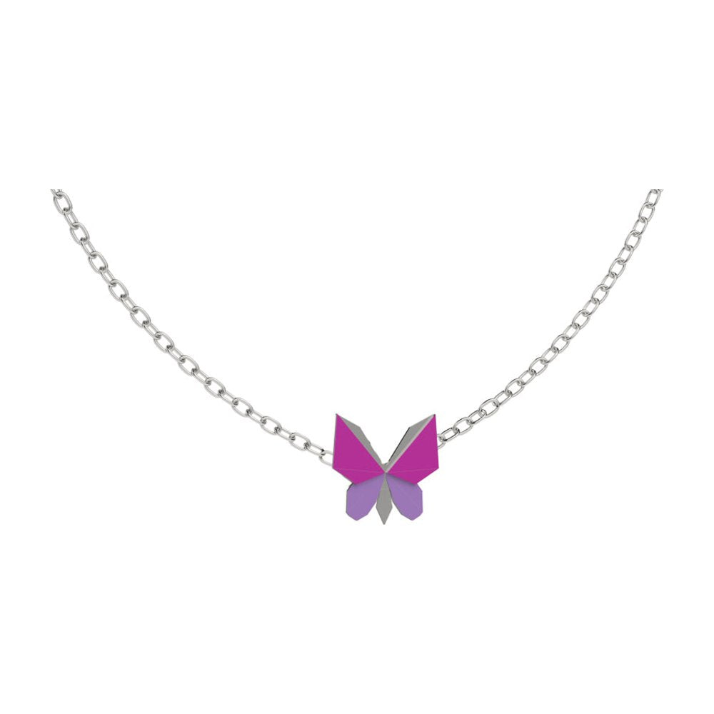 NANAN | Collana Origami Farfalla Fucsia e Viola | NAN0729