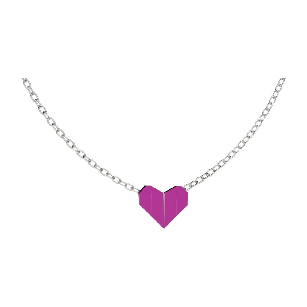 NANAN | Collana Origami Cuore Fucsia | NAN0733