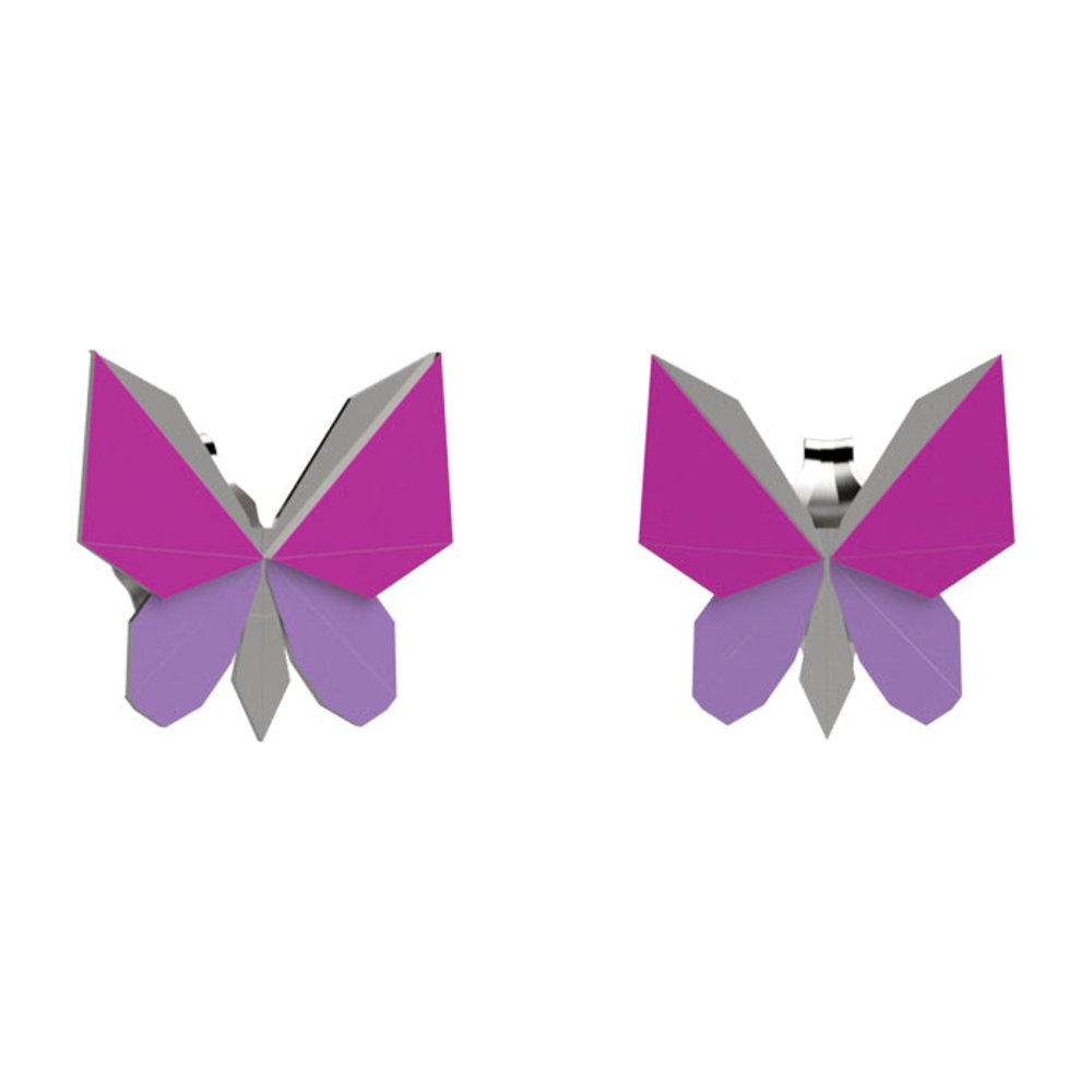 NANAN | Orecchini Origami Farfalla Fucsia e Viola | NAN0745