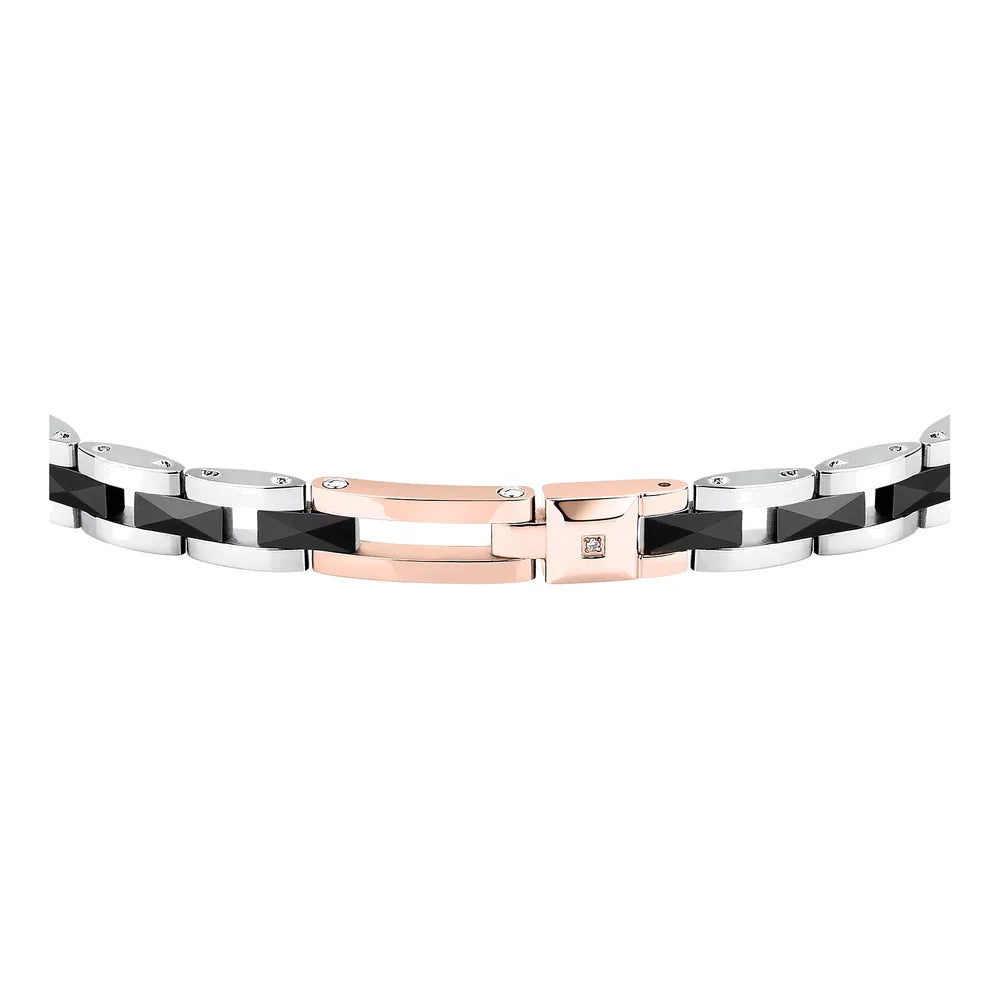 Sector Bracciale Ceramic in Acciaio e Ceramica con Diamante SAFR47