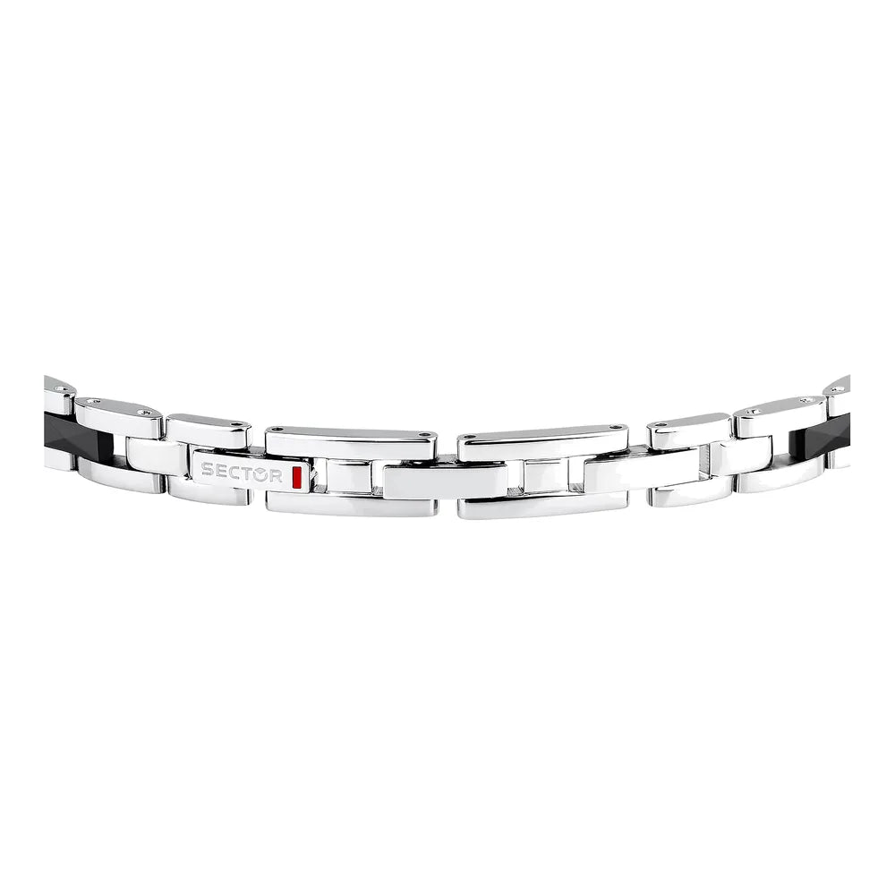 Sector Bracciale Ceramic in Acciaio e Ceramica con Diamante SAFR47
