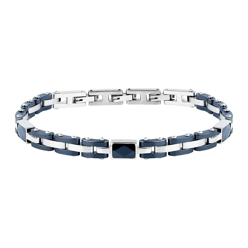 Sector Bracciale Ceramic in Acciaio e Ceramica Blu SAFR57