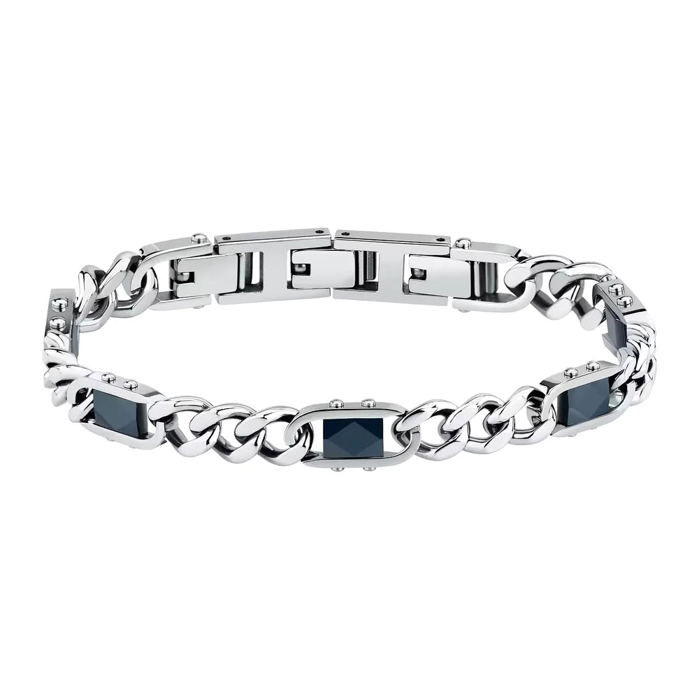 Sector Bracciale Ceramic in Acciaio e Ceramica Blu SAFR65
