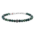 Sector Bracciale Marine in Acciaio e Agata Verde SAGJ38