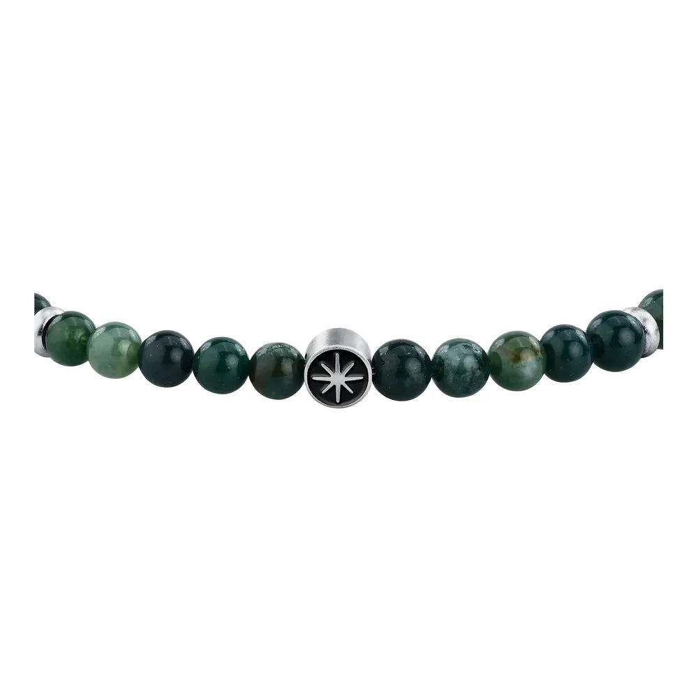 Sector Bracciale Marine in Acciaio e Agata Verde SAGJ38