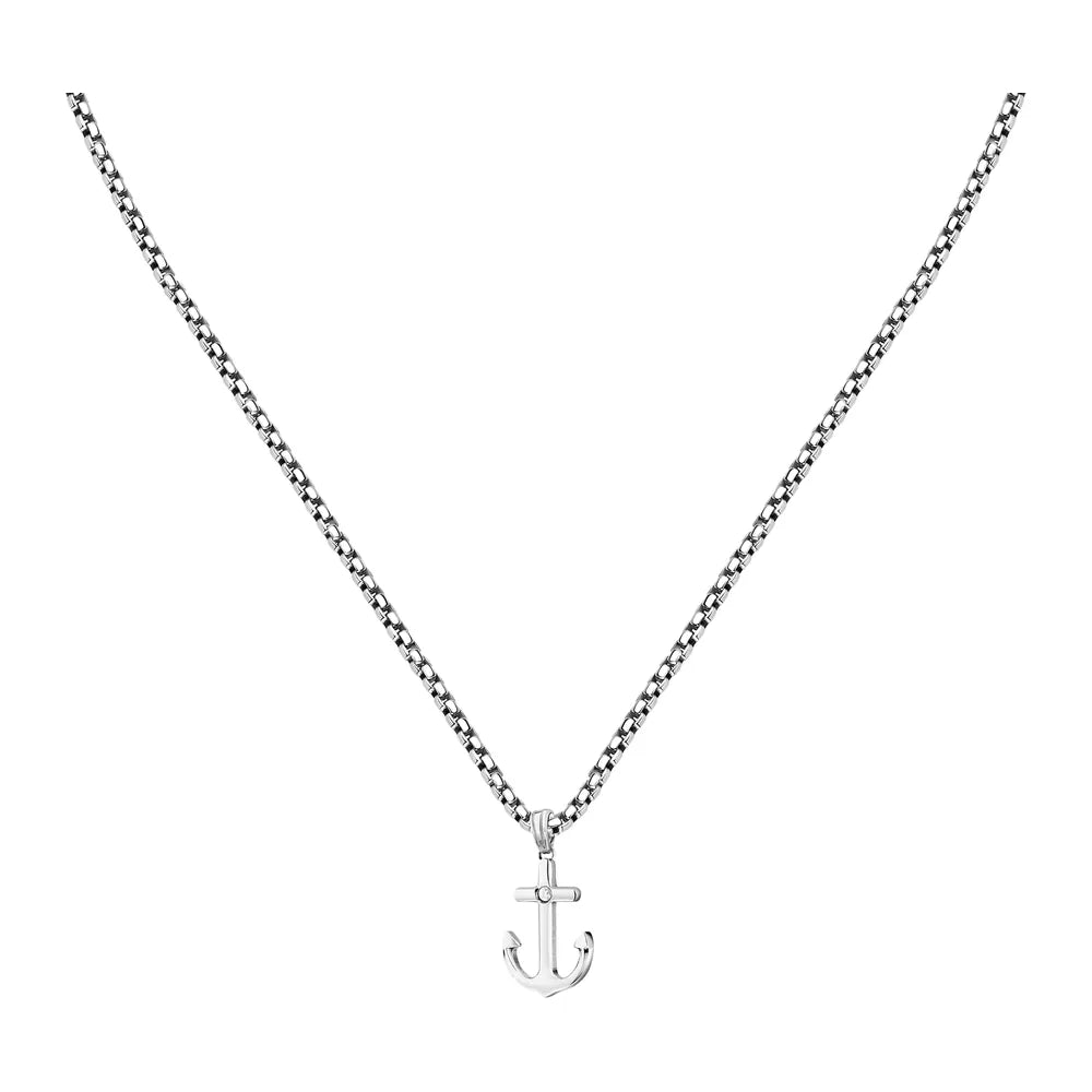 Collana Marine in acciaio e cristalli Sector SAGJ44 da uomo, colore argento