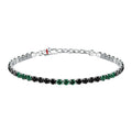 Sector Bracciale Tennis in Acciaio e Cristalli Verdi e Neri SANN57